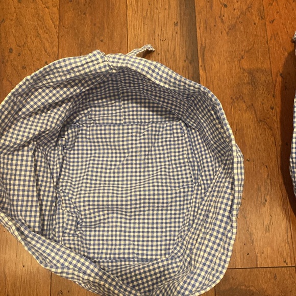A lot of blue and white gingham Pottery barn basket liners - Picture 7 of 8